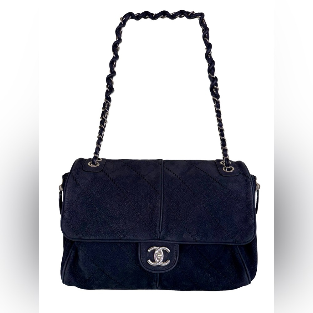 CHANEL TIMELESS CLASSIC DARJEELING FLAP BAG IN BLACK CHANEL NUBUCK LEATHER
